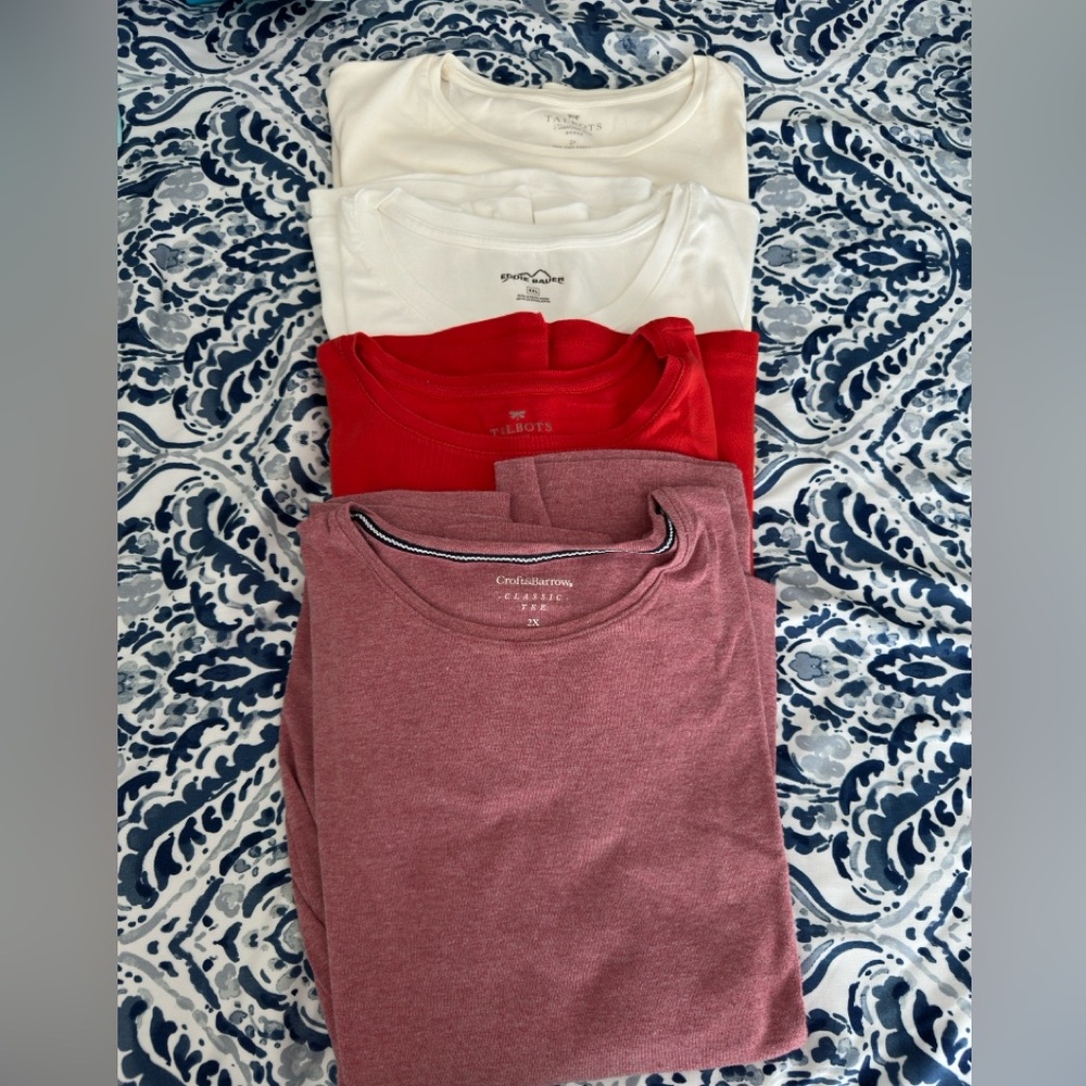 Four long sleeves 2X women’s shirts
Croft and Barrow Talbots and Eddie Bauer